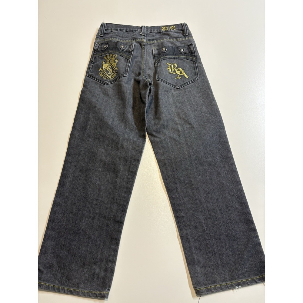 VTG Y2K Red Ape Women's Straight Jeans Goth SZ 12